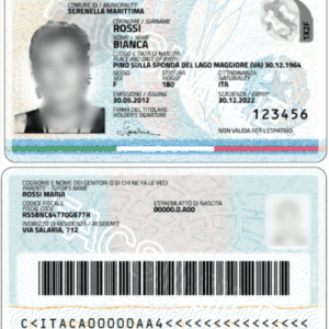 Compre su documento de identidad italiano auténtico en línea ahora